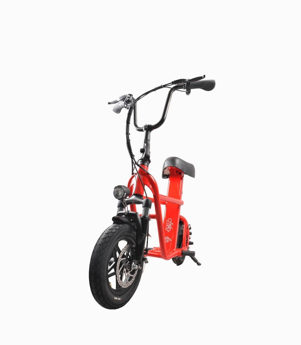 FIIDO Q1S (RED10AH) UL2272 certified seated electric scooter angled left