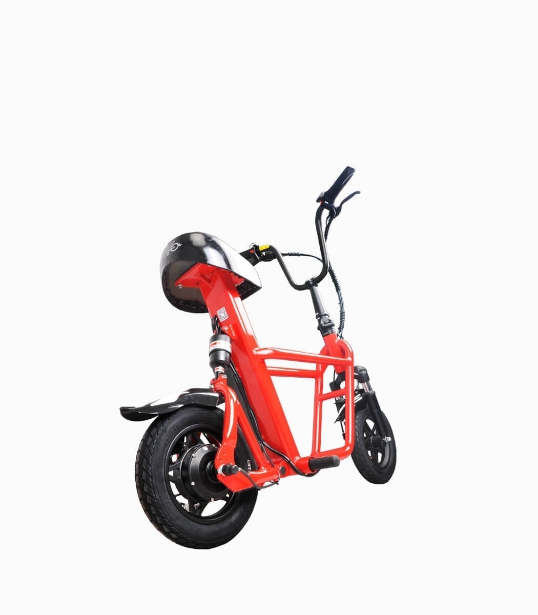 FIIDO Q1S (RED10AH) UL2272 certified seated electric scooter rear angled right