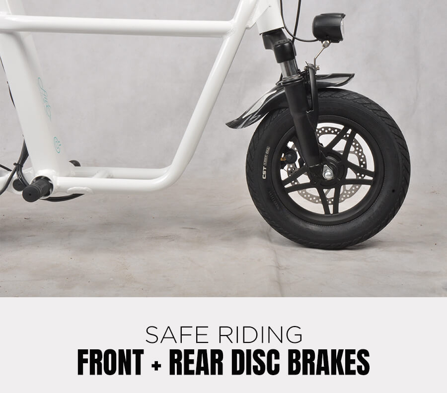 FIIDO Q1S UL2272 seated e-scooter dual disc brakes (Mobile)