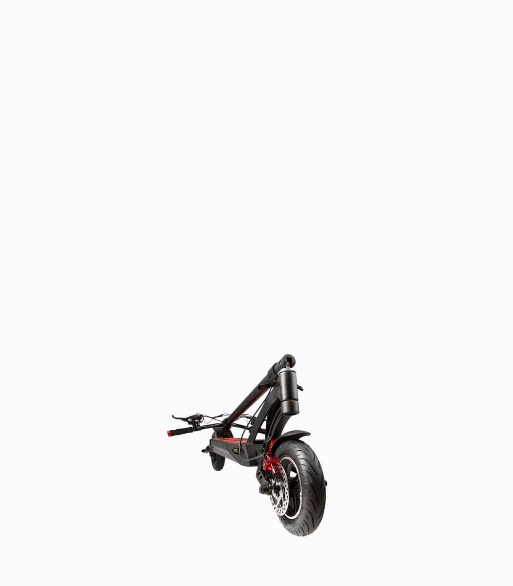 MOBOT MANTIS (RED10AH) UL2272 certified high performance electric scooter folded angled right