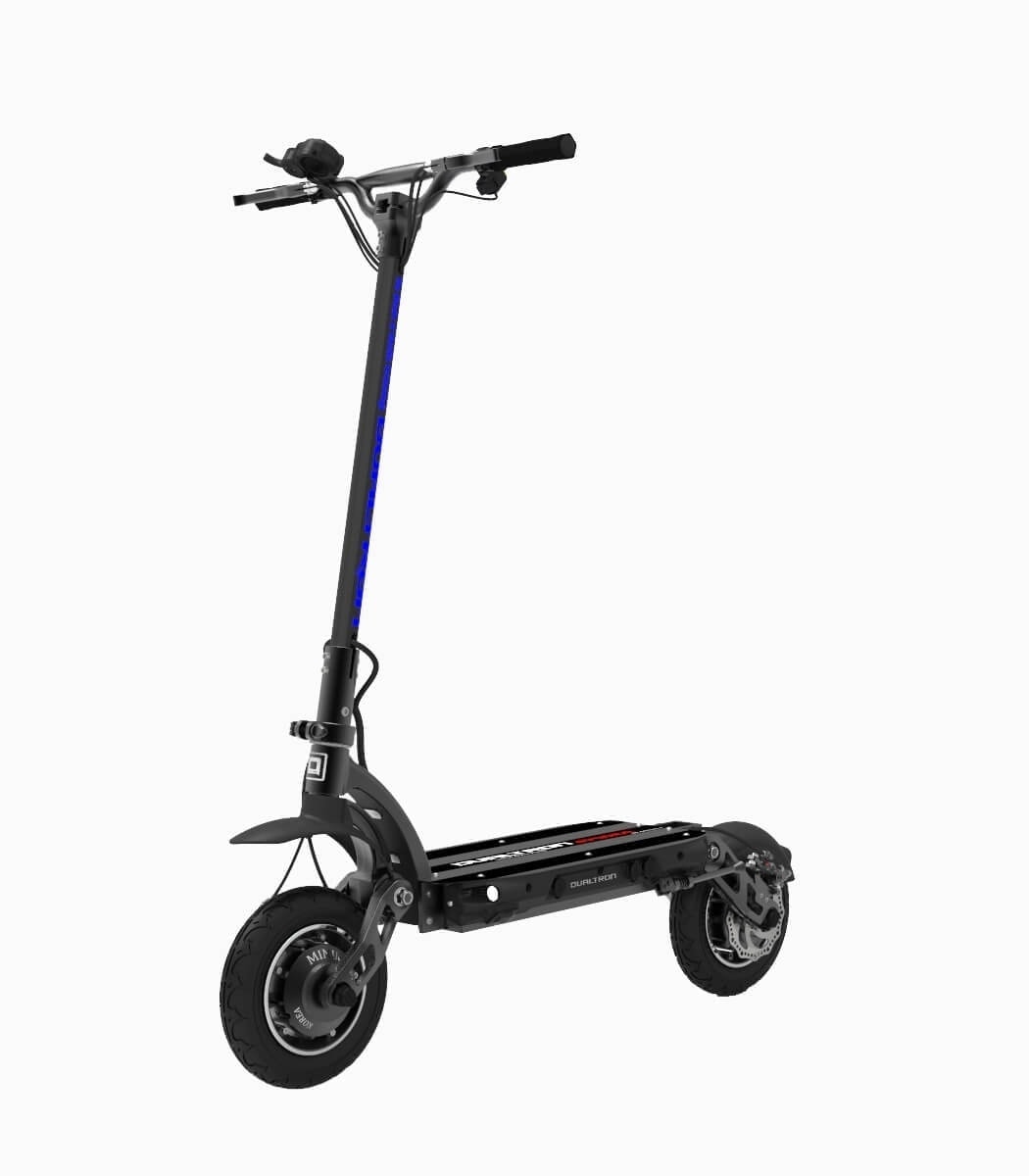DUALTRON SPIDER (BLACK17.5AH) UL2272 certified high performance e-scooter angled left