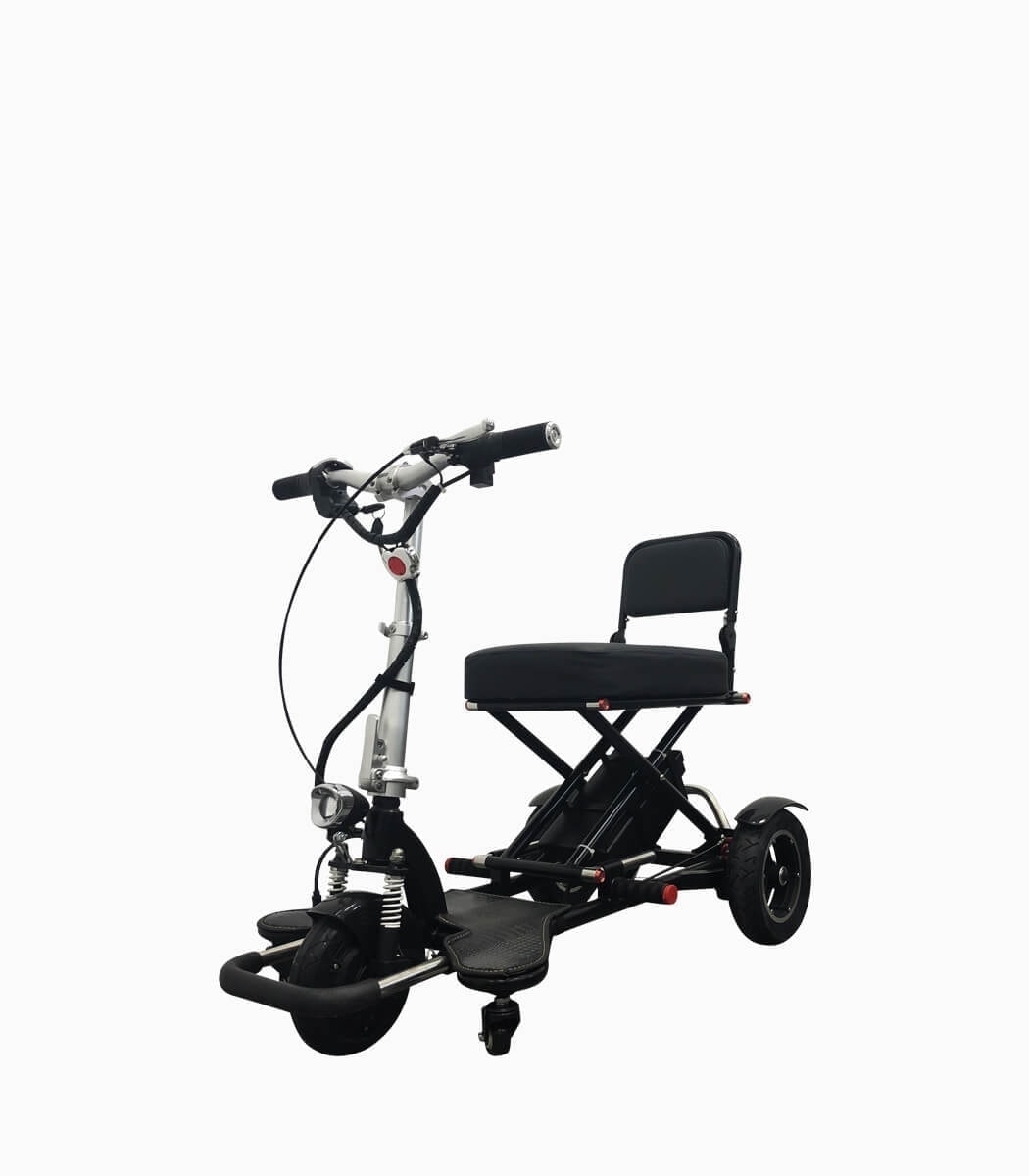 MOBOT FLEXI MAX (BLACK12AH) 3 wheel mobility scooter angled left