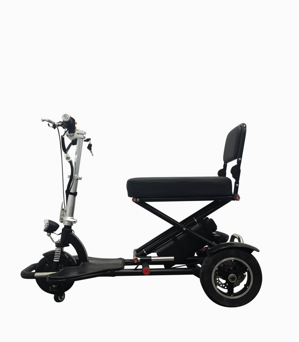 MOBOT FLEXI MAX BLACK12AH 3 wheel mobility scooter left - Top 3 best foldable mobility scooters in Singapore