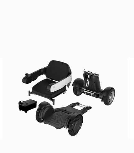 AUTOUR (WHITE10AH) 4 wheels mobility scooter disassembled