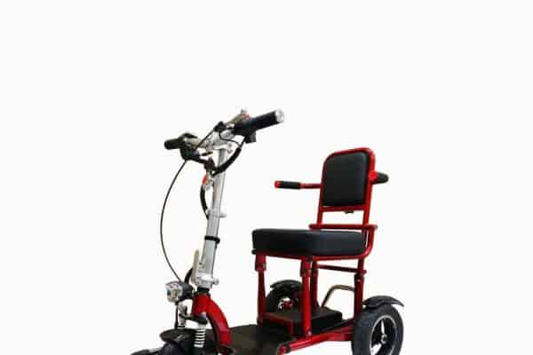 MOBOT FLEXI 4th Gen (RED) 3 wheels mobility scooter angled left V1