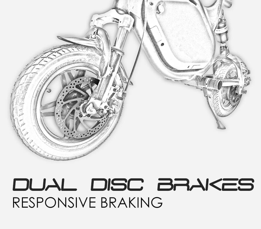 KNIGHT PRO 2 UL2272 certified e-scooter dual disc brakes (M) (V1)