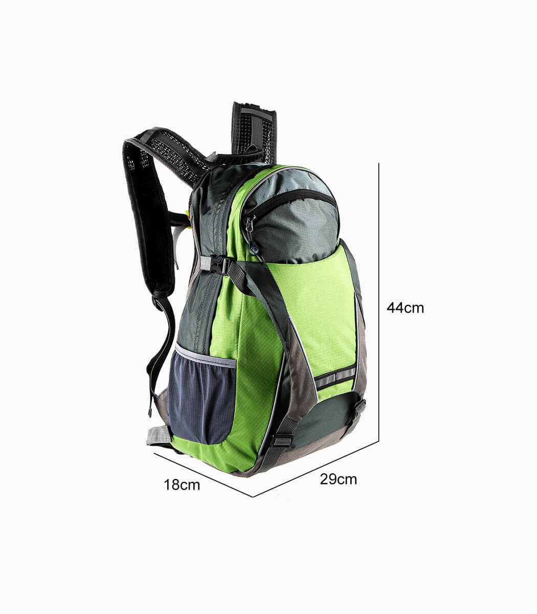 LIGHT ARMOR BP+ (LIME) cycling backpack with signal lights dimensions