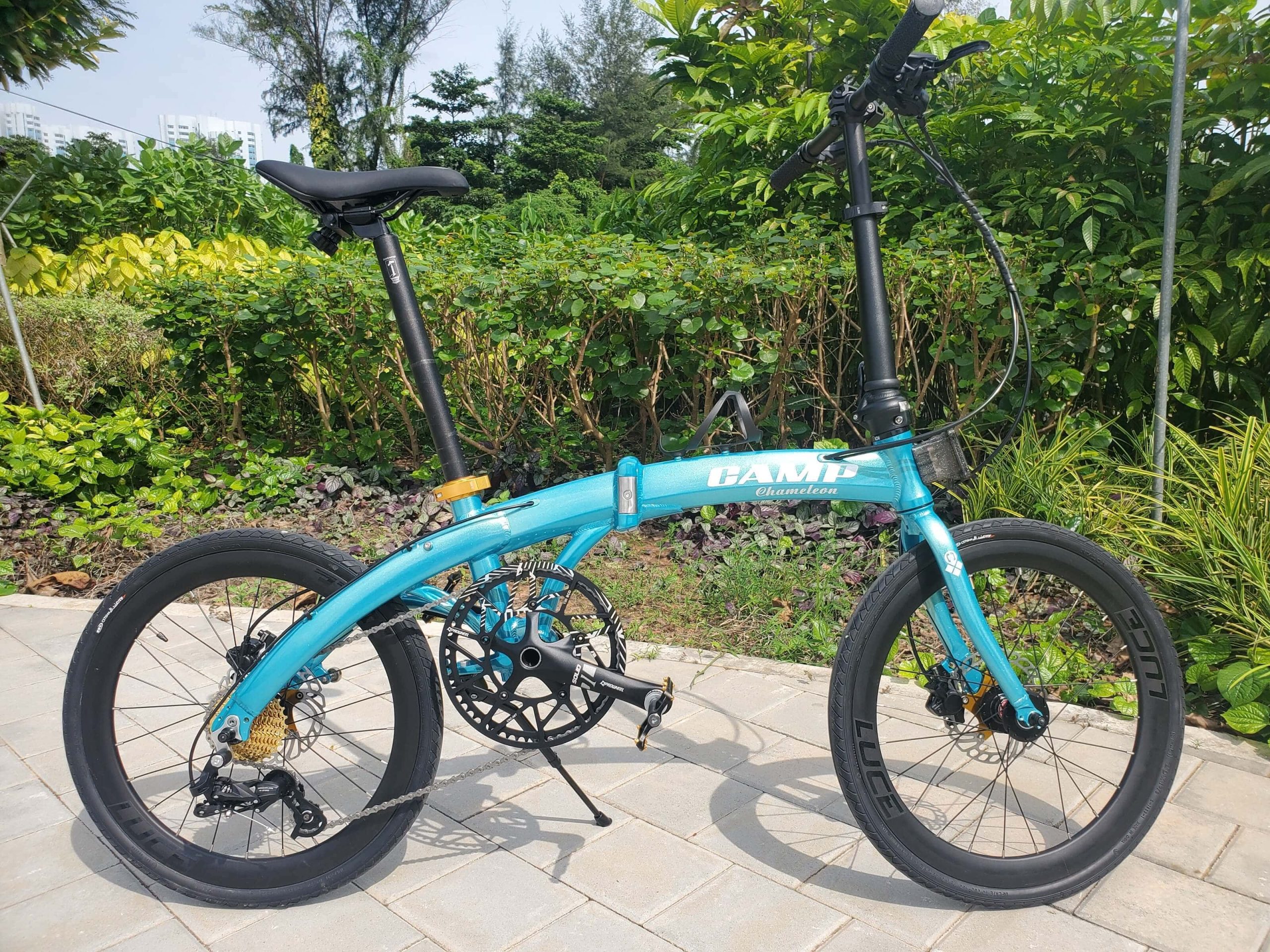 CAMP CHAMELEON (SKY) foldable bicycle right (Nick)