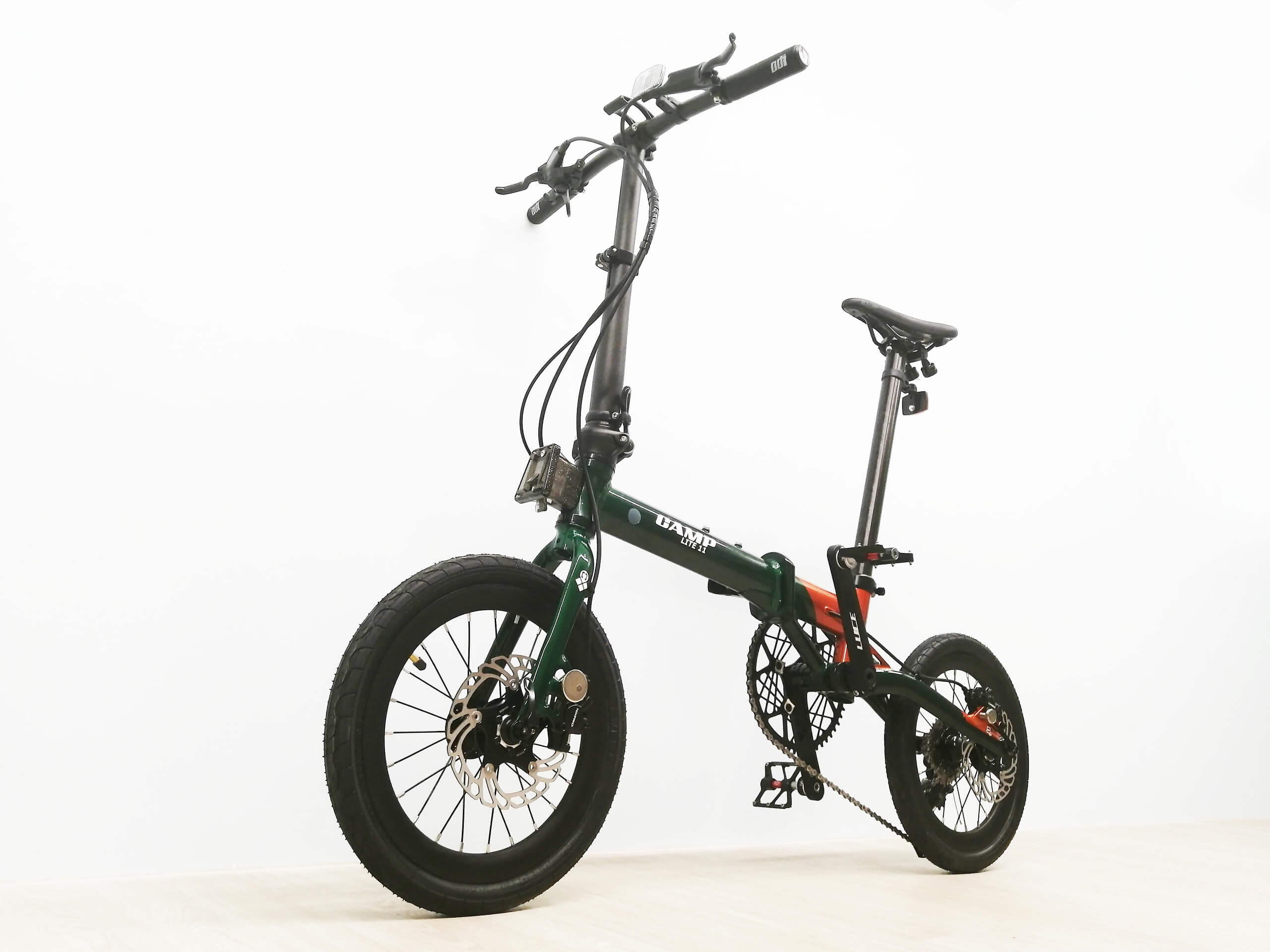 CAMP LITE 11 lightweight foldable bicycle angled left