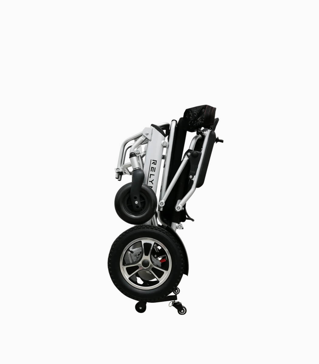 RELYNC YLB motorised electric wheelchair folded left