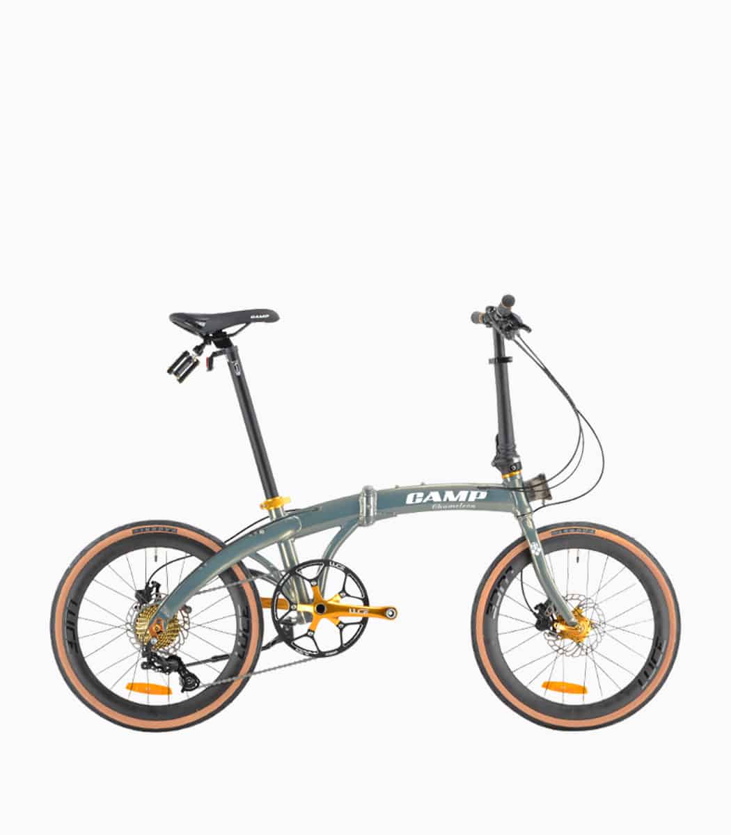 CAMP CHAMELEON (GOLD) foldable bicycle with tanwall tyres right