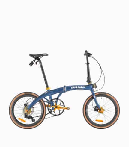 CAMP CHAMELEON (MATT BLUE) foldable bicyclen with tanwall tyres right