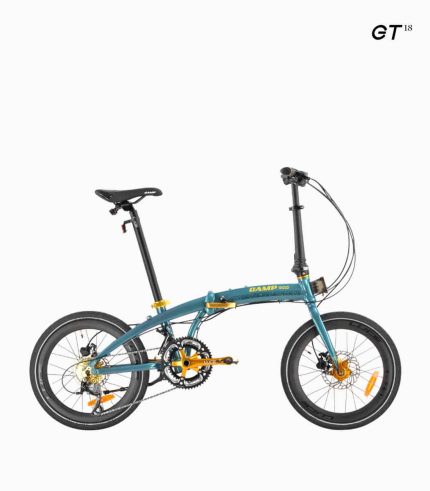 CAMP GOLD GT OCEAN BLUE foldable bicycle right SHIMANO Sora 18 430x491 - NDP CAMP Gold