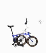 ROYALE DRAGON (BALANCE-BLUE) foldable bicycle with high profile rim half folded right