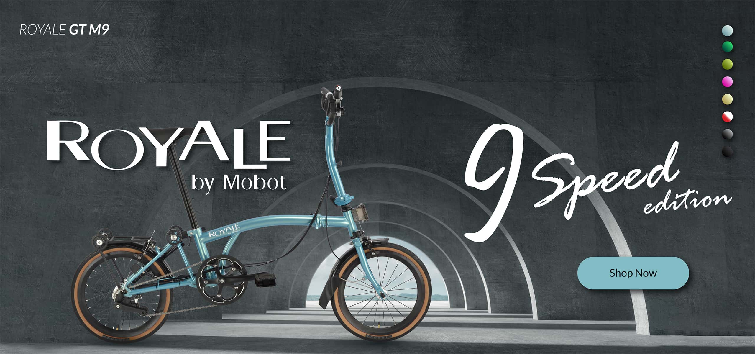Front page banner MOBOT ROYALE GT 9 Speed foldable bicycle 2560x1200 V2 - Home
