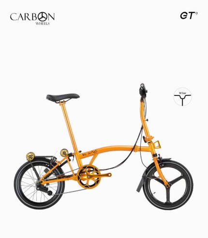 ROYALE CARBON GT M9 CARAMEL foldable bicycle M bar with gold components right V1 430x491 - CEE 2023