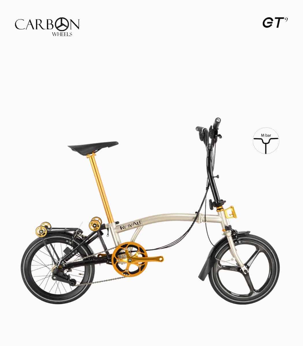 ROYALE CARBON GT M9 (CHAMPAGNE GOLD) foldable bicycle right-min