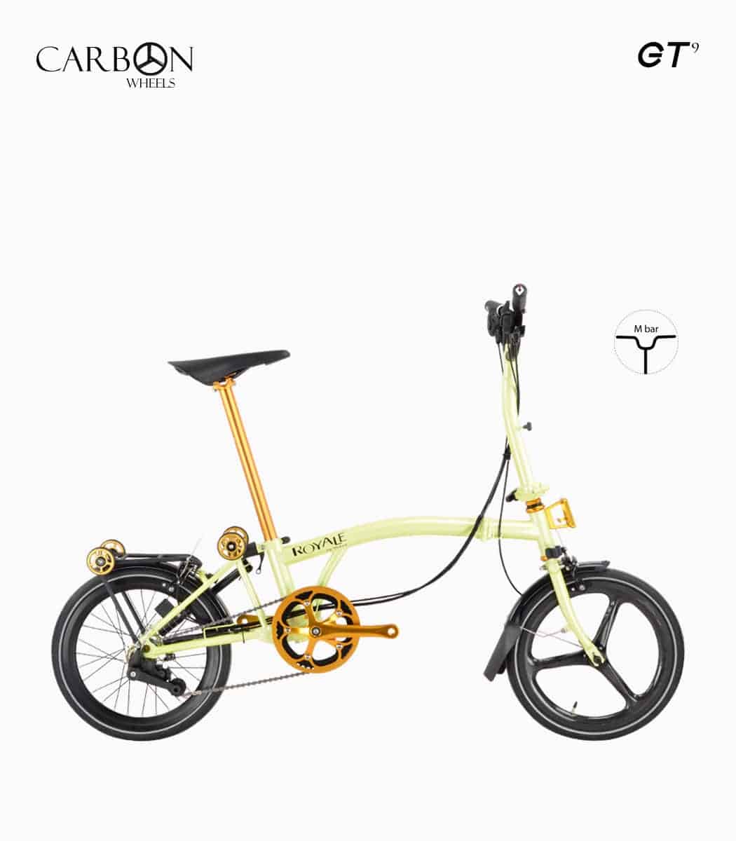ROYALE CARBON GT M9 (LIME GREEN) foldable bicycle right-min