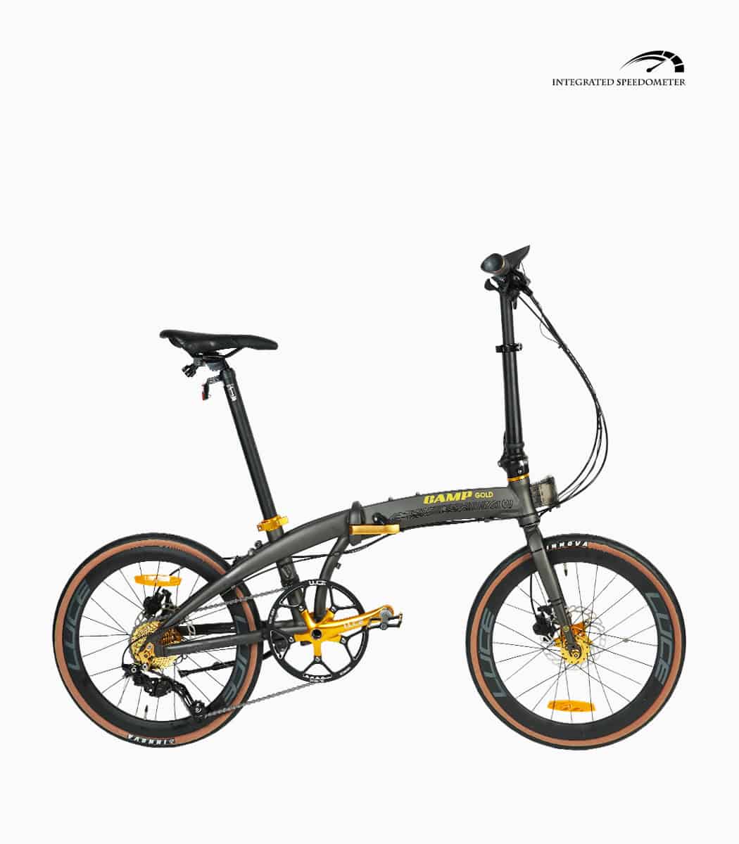 CAMP GOLD Sport (MATT GREY) foldable bicycle with speedometer right