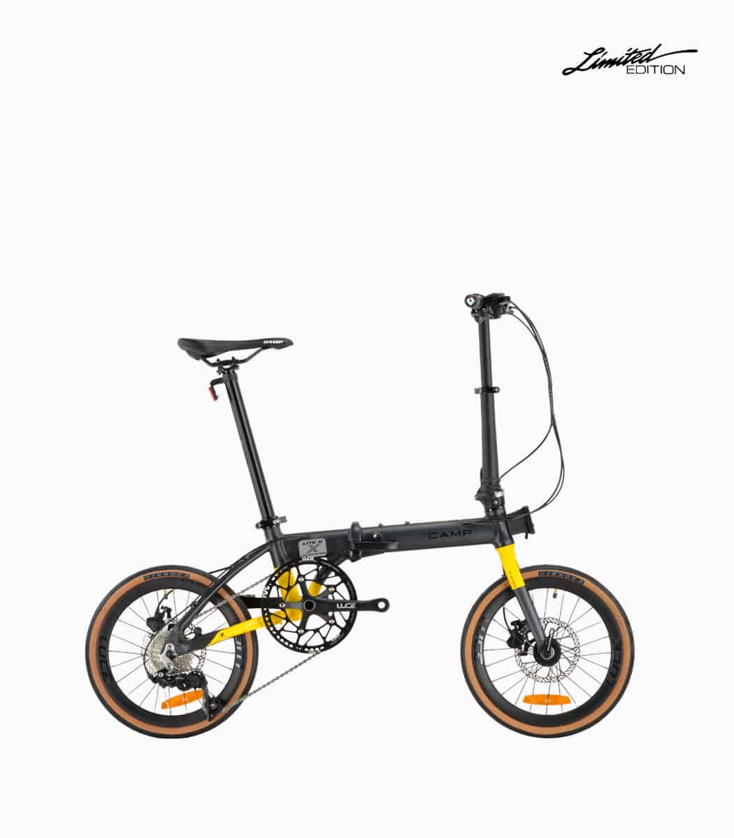 CAMP Lite 11X (BLACK-YELLOW) foldable bicycle right V1