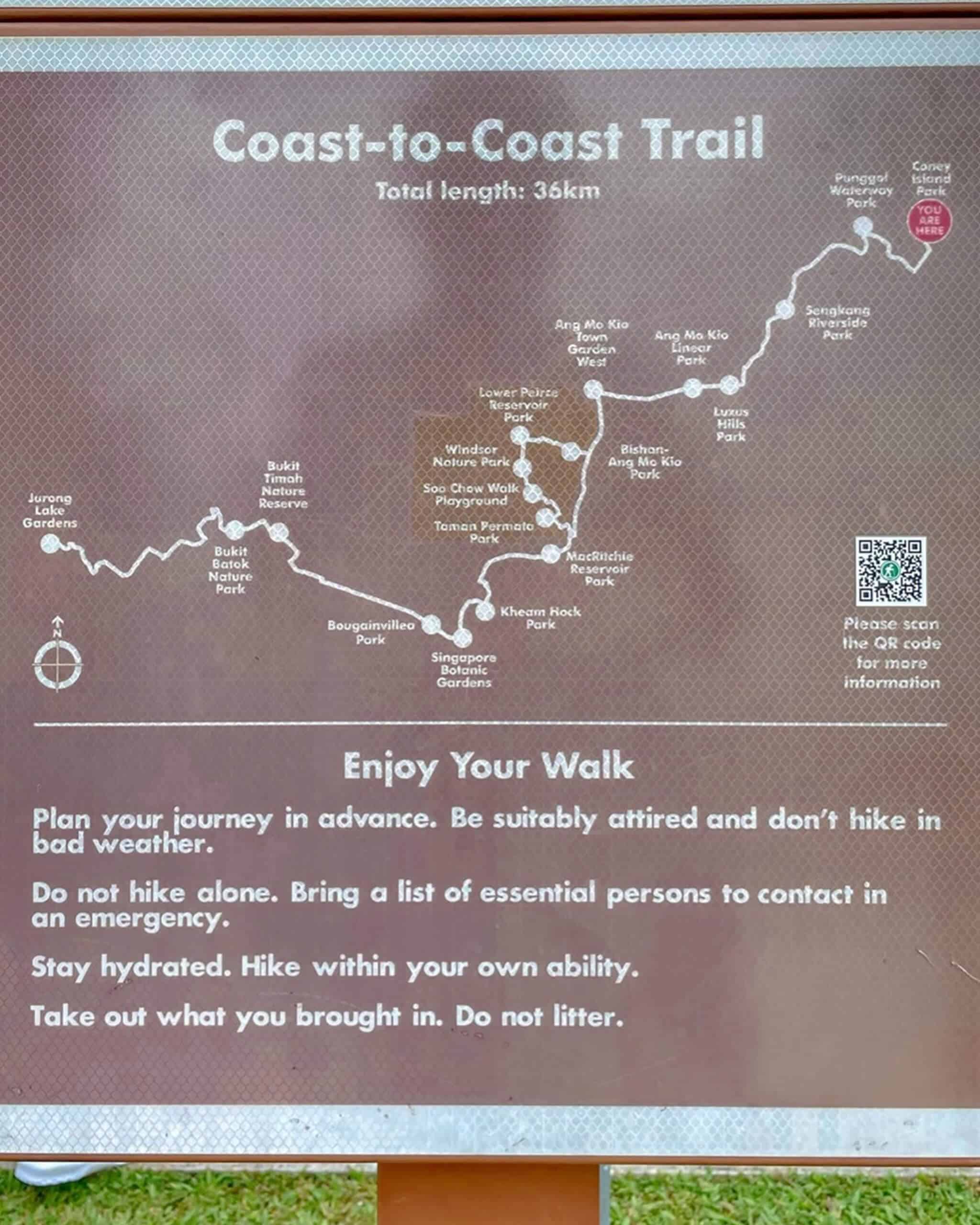 Coast to Coast Trail Map by Happy Mobot Customer - Top 8 Cycling Routes On A Foldable Bicycle In Singapore