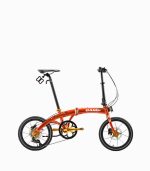 CAMP CHAMELEON Mini (FIERY ORANGE) foldable bicycle with reflective tyres right