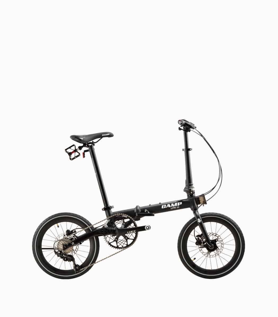 CAMP Lite 11 (MATT BLACK) foldable bicycle with reflective tyres right
