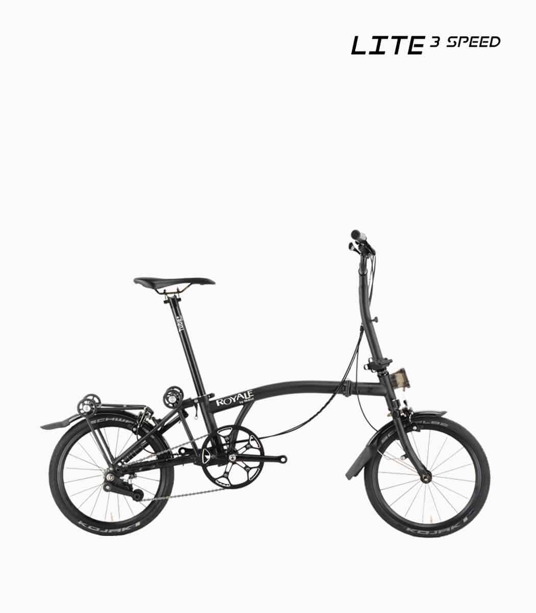ROYALE Lite M3 (Matt Black) foldable bicycle black edition right