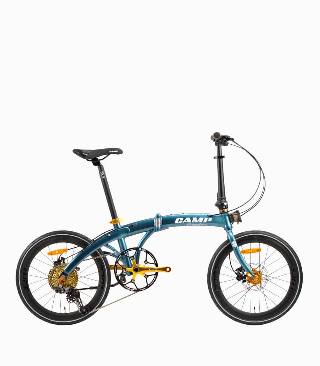 CAMP Chameleon GT (OCEAN BLUE) foldable bicycle right