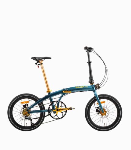CAMP Gold OCEAN BLUE foldable bicycle 2023 edition right 430x491 - COMEX 2023
