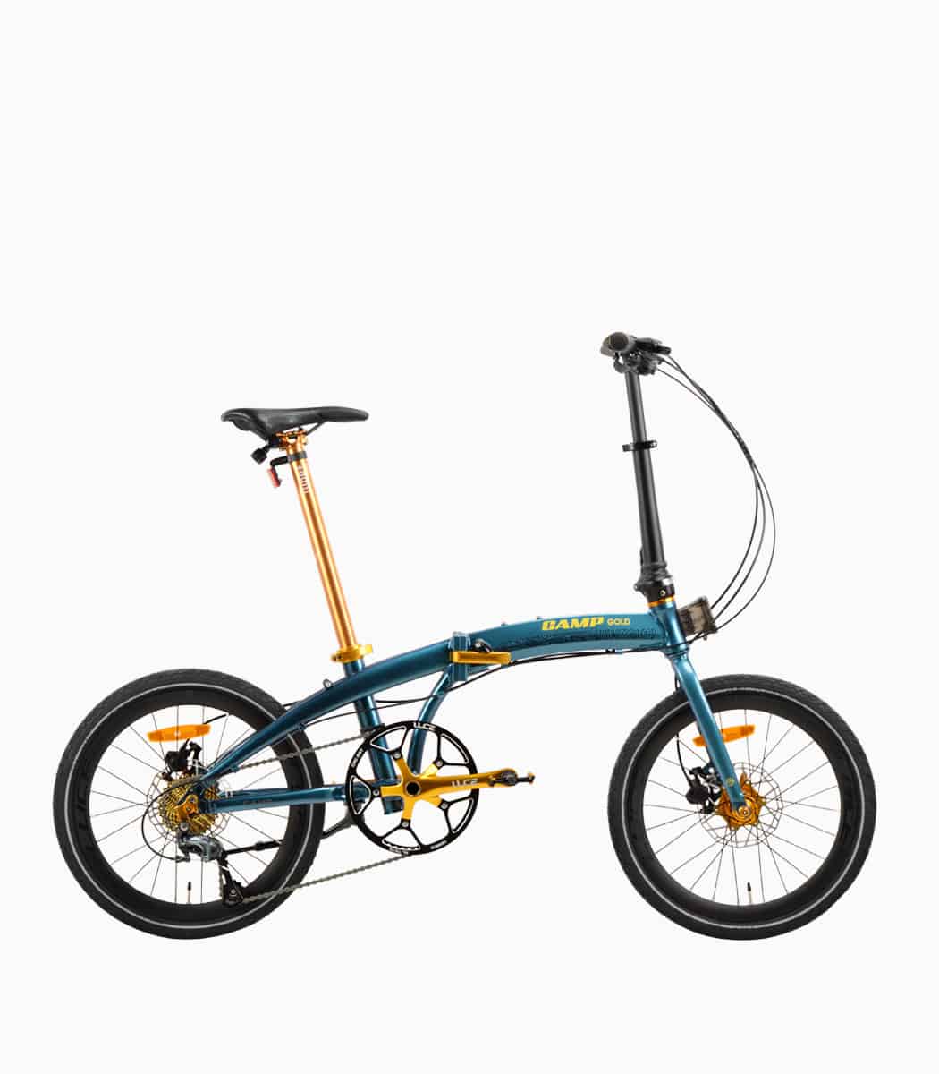 CAMP Gold (OCEAN BLUE) foldable bicycle 2023 edition right