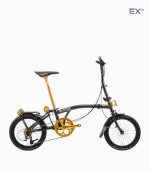 ROYALE EX M10 (MIST GREY) foldable bicycle gold edition Schwalbe tyres right