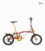 ROYALE EX M10 (STORM RED) foldable bicycle gold edition Schwalbe tyres right