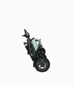 MWheel XT (GREEN) motorised electric wheelchair folded standing right