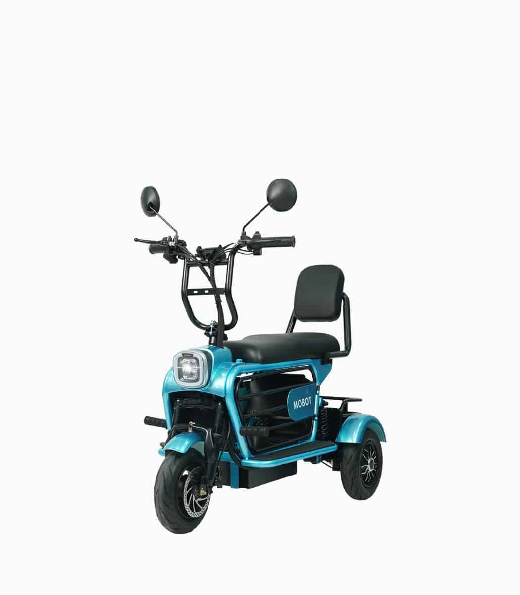 MOBOT Harli 3W (Blue20AH) mobility scooter angled left