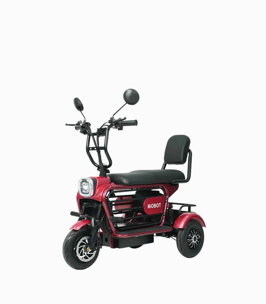 MOBOT Harli 3W (Red20AH) mobility scooter angled left