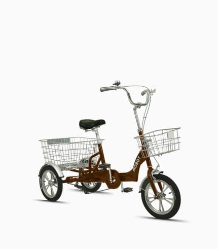 MOBOT Trimax 2G (Brown) tricycle 3 wheels bicycle angled right