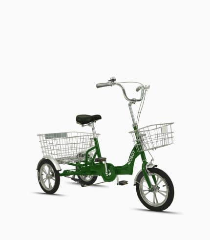 MOBOT Trimax 2G Green tricycle 3 wheels bicycle angled right 430x491 - COMEX 2023