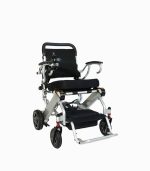 MWheel LX (Grey) motorised electric wheelchair angled right V1