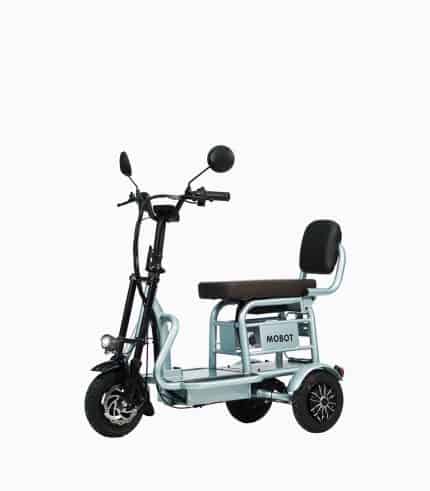 MOBOT Fiidom (Blue30AH) mobility scooter angled left