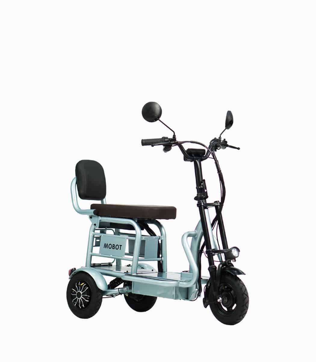 MOBOT Fiidom (Blue30AH) mobility scooter angled right