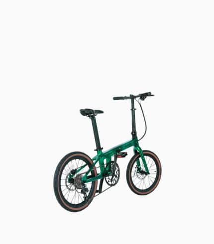 ROYALE CX9 (Green) carbon foldable bicycle rear angled right