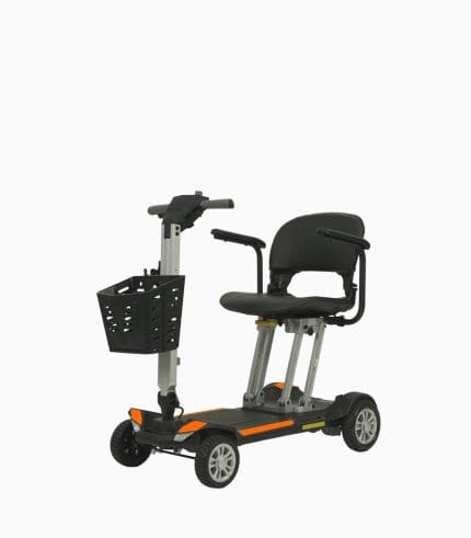 MOBOT Prime Lite TX (Orange) Four-Wheel Mobility Scooter_Angle Front Left PMA