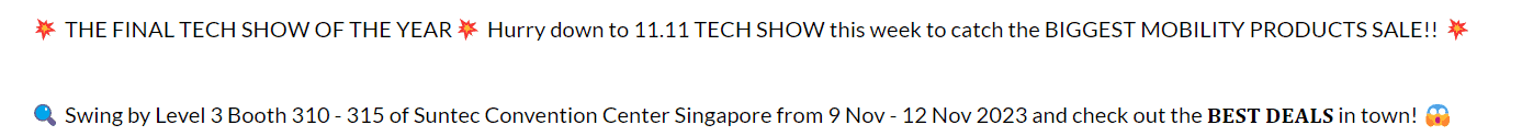 Text - The Tech Show 2023