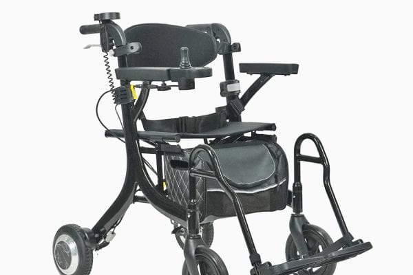 MWheel Rollator motorised electric wheelchair 10AH angled right