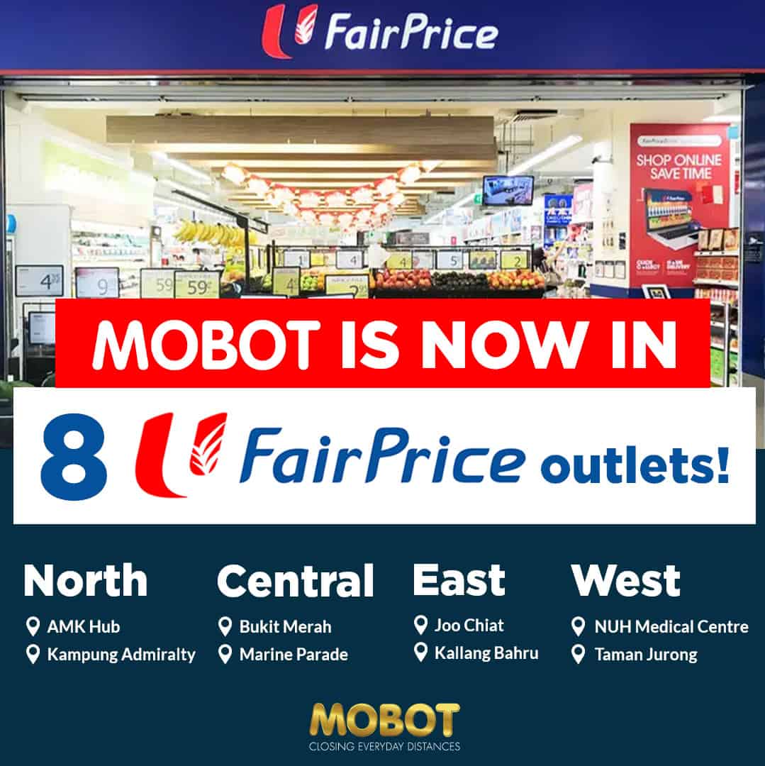 NTUC July 2024 New Outlets Ad Cover - Press Release: MOBOT PMAs now available at NTUC FairPrice Taman Jurong Shopping Centre & 8 Other Outlets!┃July 2024